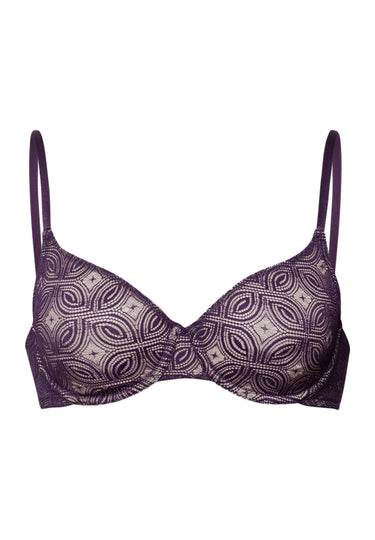Ruby Geometric Lace Underwire Bra | Amethyst 70853-2431